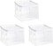3-Pack Clear Zippered Storage Organizers (Clear) 11.5"L x 11"W x 9.5"H